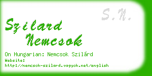 szilard nemcsok business card