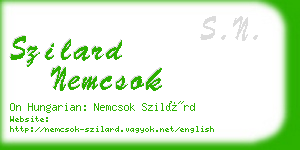 szilard nemcsok business card